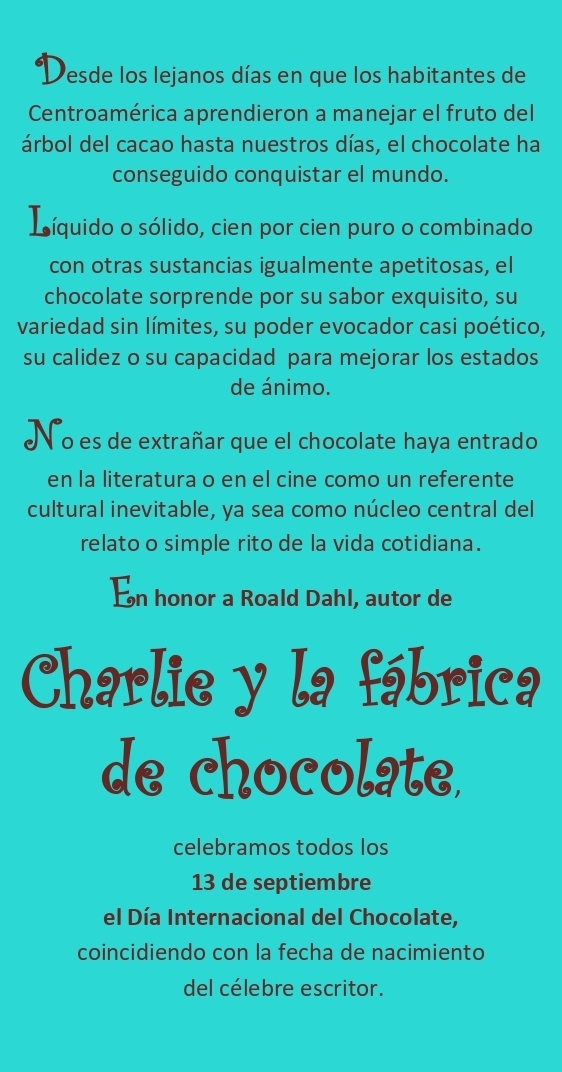 TRÍPTICO CHOCOLATE. Editorial.Cara exterior (1)